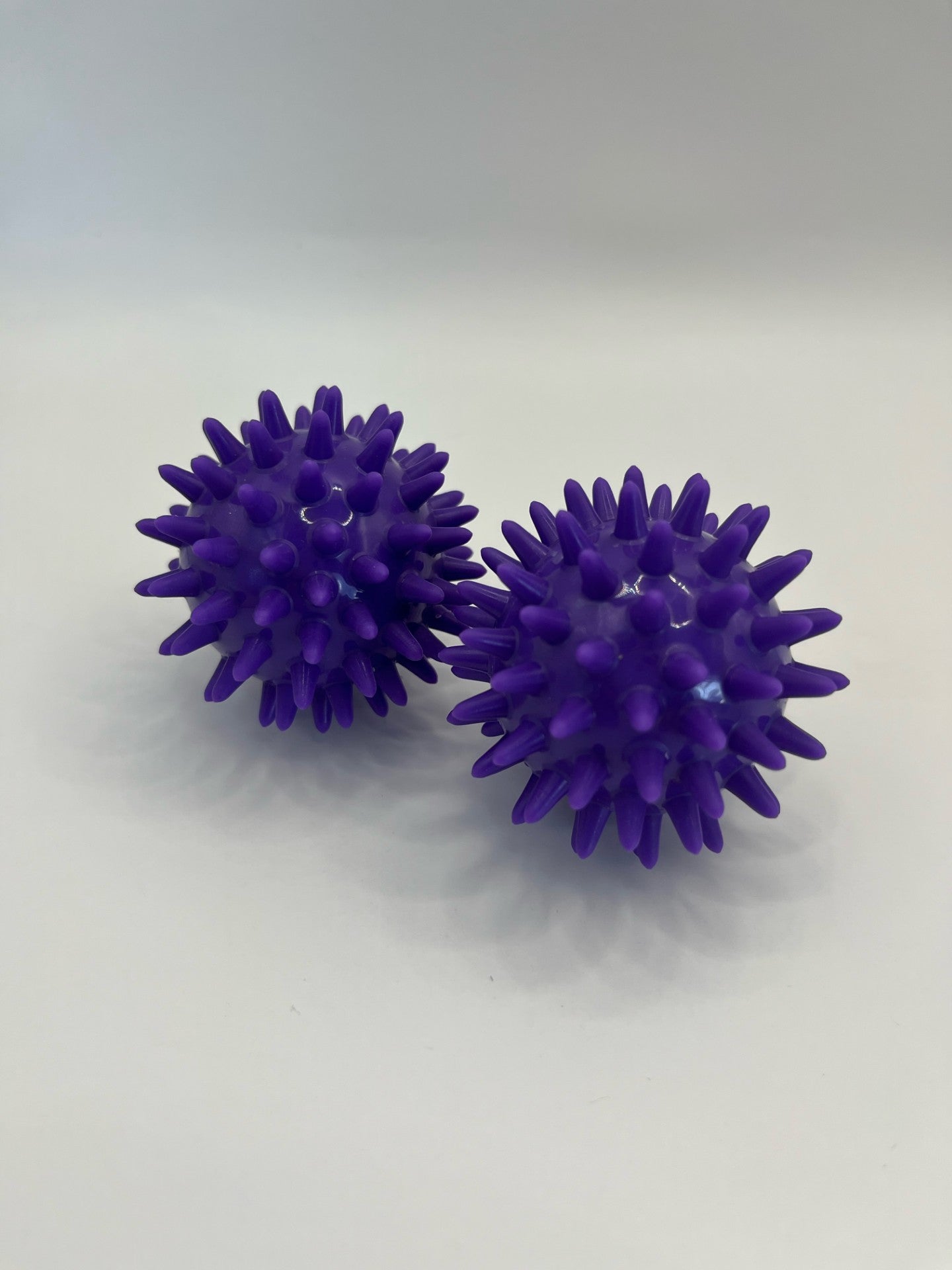 Acupressure massage balls. Purple, . 6cm diameter. PVC. Use in pregnancy and labour to aid pain relief and muscle relaxation.