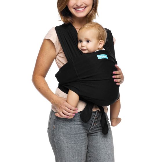 The Moby award-winning, hybrid carrier combines the closeness of a wrap with the ease of a carrier. You simply put it on like a t-shirt and tug the fabric through the easy-adjust rings to get your perfect fit. Slip baby into the double layer of fabric and finish it up with the mandatory safety sash. Simple, secure, and super comfortable.