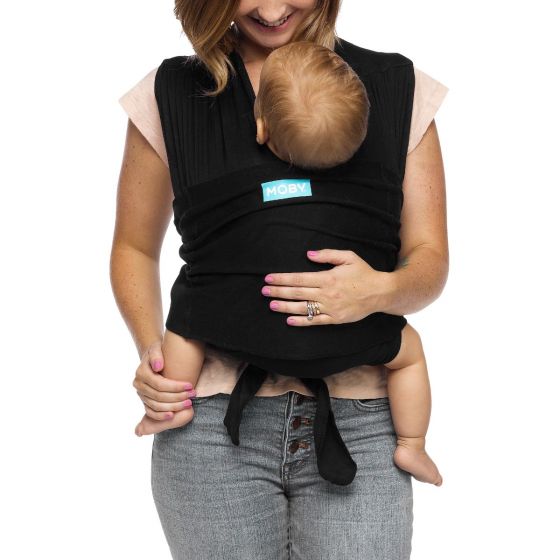 The Moby award-winning, hybrid carrier combines the closeness of a wrap with the ease of a carrier. You simply put it on like a t-shirt and tug the fabric through the easy-adjust rings to get your perfect fit. Slip baby into the double layer of fabric and finish it up with the mandatory safety sash. Simple, secure, and super comfortable.