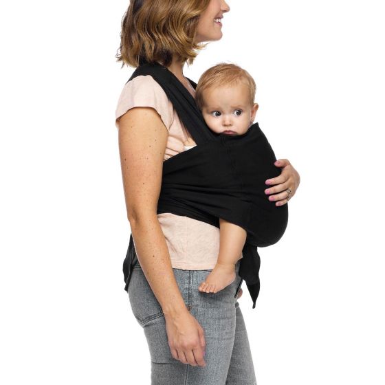 The Moby award-winning, hybrid carrier combines the closeness of a wrap with the ease of a carrier. You simply put it on like a t-shirt and tug the fabric through the easy-adjust rings to get your perfect fit. Slip baby into the double layer of fabric and finish it up with the mandatory safety sash. Simple, secure, and super comfortable.