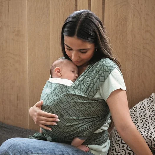 Image. The versatile MOBY Wrap offers multiple carrying positions as baby grows, plus one-size-fits-all comfort for parents and caregivers . 100% cotton.