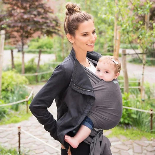 Image. The versatile MOBY Wrap offers multiple carrying positions as baby grows, plus one-size-fits-all comfort for parents and caregivers 