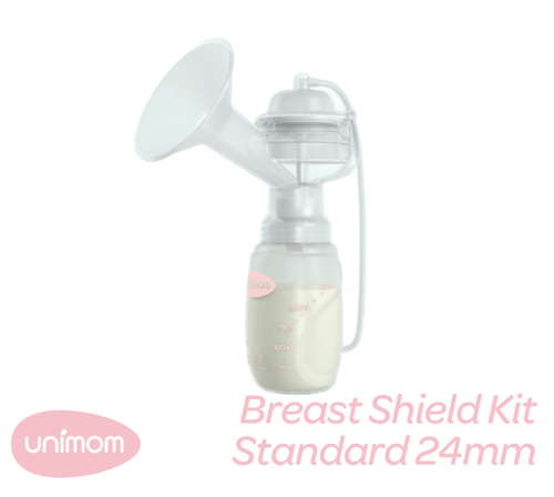 Image. Single breast shield kit standard 24mm. Includes shield, tubing and bottle.