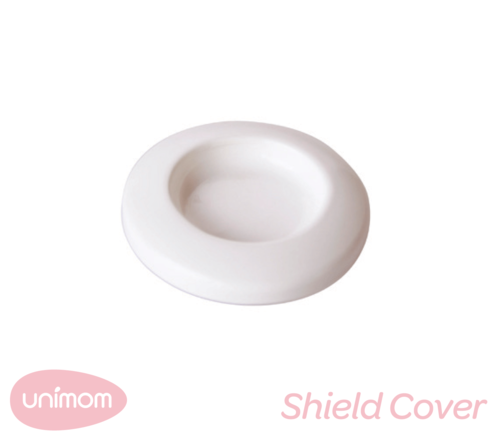 Image. Unimom white shield cover. Protects your breast shields from dust. Only fits perfectly with silicon massager.