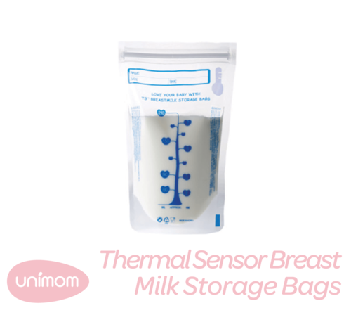 Image. Unimom thermal sensor Breast milk storage bags.