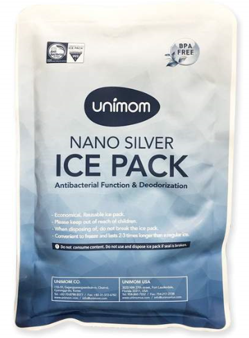 Image. Unimom cooler gel ice pack. Antibacterial, keeps cool for 4 hours.